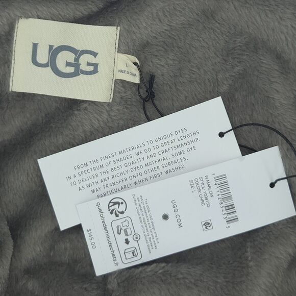 UGG Marlow Long Bathrobe Robe Womens Size Large Gray Belted  Soft Cozycore Bath - Picture 5 of 10